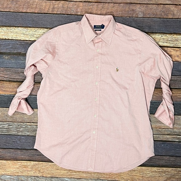 Polo Ralph Lauren Classic Fit Button Down Coral Long Sleeve Shirt Men's - Picture 1 of 4